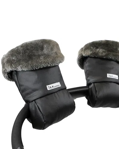 7am Enfant Waxed Warmmuffs In Waxed Inner Fur
