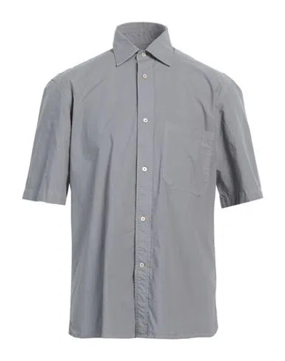 7d Man Shirt Grey Size 1 Cotton In Gray