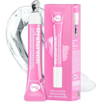 7days Eye Cream With Hyaluronic Acid For Hydrated, Brighter Looking Skin With Cooling Metal Applicat In Pink