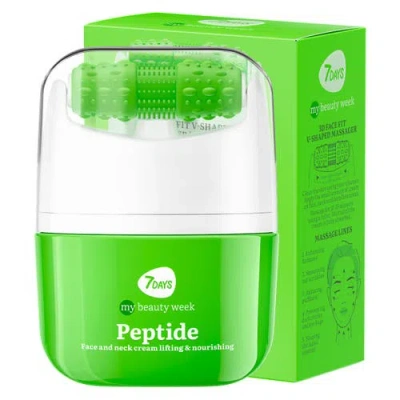 7days Face Moisturizer With Peptide For Nourishing & Lifting Effect With 3d Massage Applicator In White
