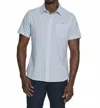 7diamonds Avalon Button Down Shirt In White In Blue