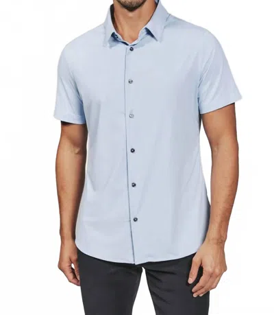 7diamonds Azores Short Sleeve Shirt In Light Blue