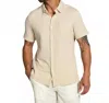 7diamonds Bennet Short Sleeve Shirt In Tan In Neutral