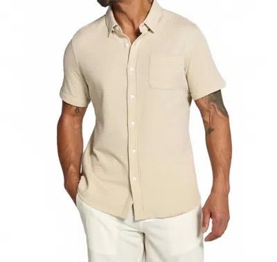 7diamonds Bennet Short Sleeve Shirt In Tan In Neutral