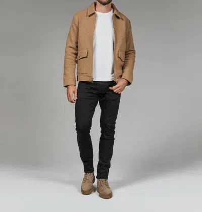 7diamonds Boucle Zip Jacket In Tan In Brown