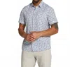 7diamonds Bowen Short Sleeve Shirt In White In Blue