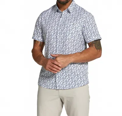 7diamonds Bowen Short Sleeve Shirt In White In Blue
