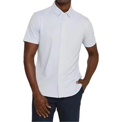 7diamonds Cassian Short Sleeve Shirt In Light Blue In Gray