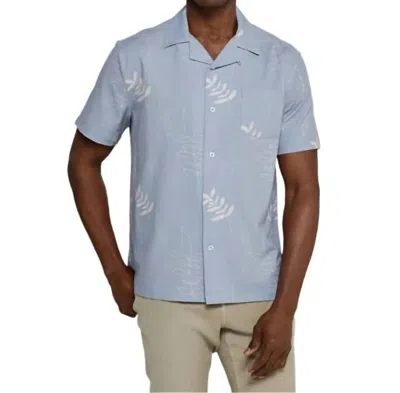 7diamonds Ciro Camp Shirt In Dusk Blue
