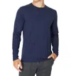 7diamonds Core Henley Tee In Navy In Blue