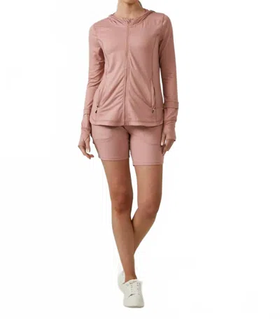 7diamonds Core Performance Full Zip Hoodie In Heather Chai - Hoc Summer In Purple