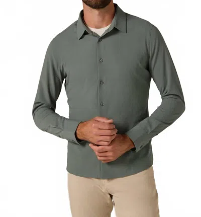 7diamonds Drayton Long Sleeve Shirt Top In Basil In Green