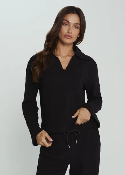 7diamonds Ellis Polo Pullover In Black