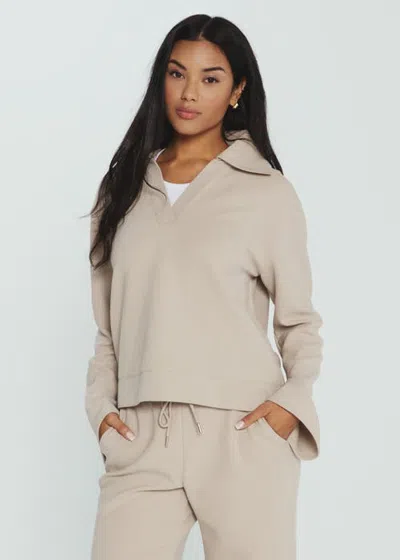 7diamonds Ellis Polo Pullover In Sand