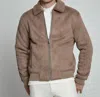 7diamonds Evolution Sherpa Bomber Jacket In Truffle In Multi