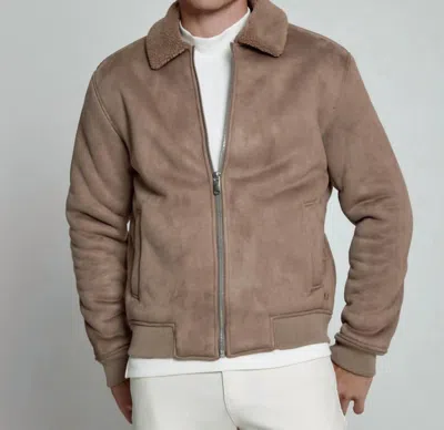 7diamonds Evolution Sherpa Bomber Jacket In Truffle In Multi