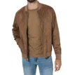 7diamonds Evolution Suede Bomber Jacket In Earth In Brown