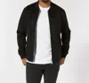7diamonds Evolution Suede Bomber Jacket In Onyx In Black