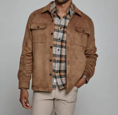 7diamonds Evolution Suede Shacket In Earth In Beige