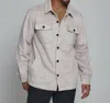 7diamonds Evolution Suede Shacket In Ecru In Grey