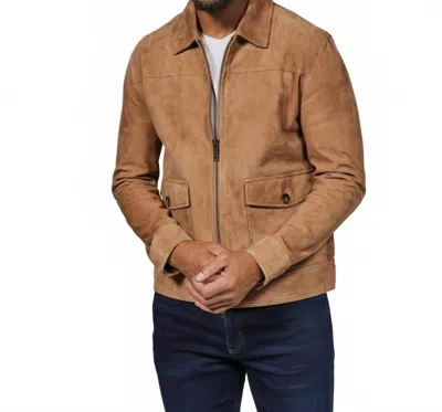 7diamonds Flight Leather Jacket In Camel In Brown