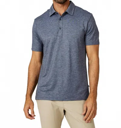 7diamonds Gautier Short Sleeve Polo In Slate In Gray