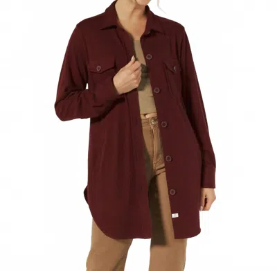 7diamonds Generation Buttery-soft Shacket In Brick In Red