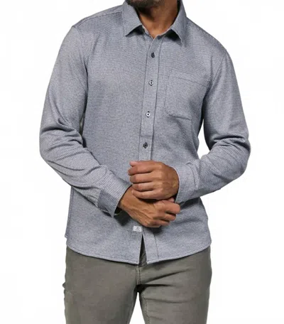 7diamonds Generation Knit Shirt In Blue In Gray