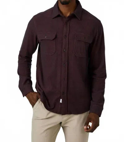 7diamonds Generation Knit Shirt In Burnt Orange In Burgundy