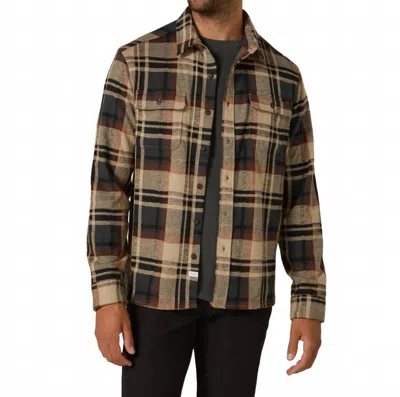 7diamonds Generation Long Sleeve Shirt In Petrol Navy In Brown