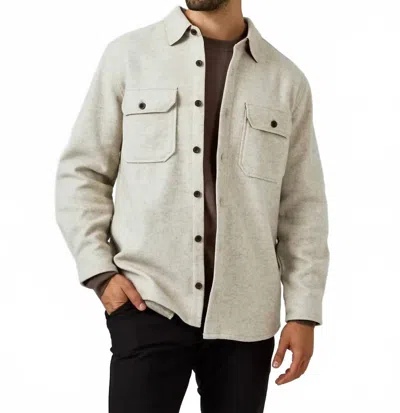 7diamonds Generation Melange Shacket In Ecru In Neutral