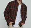 7diamonds Generation Plaid Shirt In Burgundy In Brown