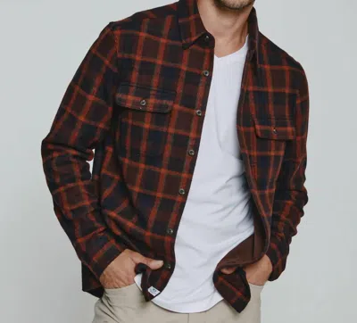 7diamonds Generation Plaid Shirt In Burgundy In Brown