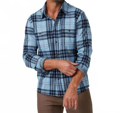 7diamonds Generation Plaid Soft Knit Shirt In Light Blue