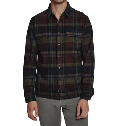 7diamonds Generation Plaid Soft Knit Shirt In Maroon In Brown