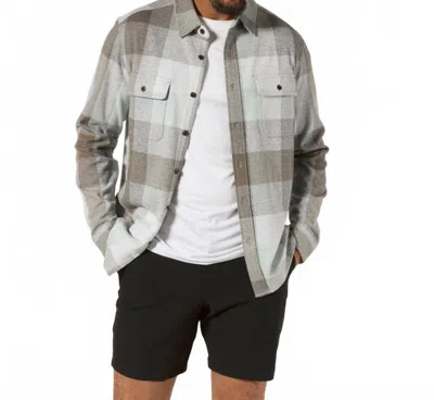 7diamonds Generation Plaid Soft Knit Shirt In Seafoam In Green