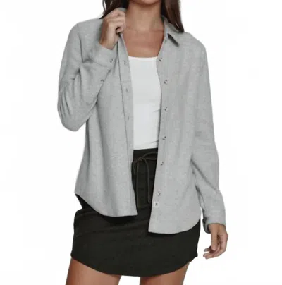 7diamonds Generation Twill Button Down In Light Grey In Gray