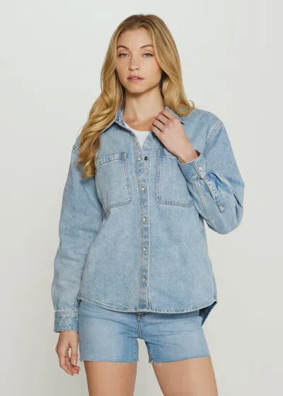 7diamonds Gianna Denim Shirt In Blue