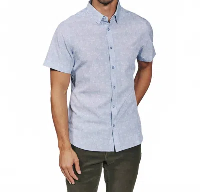 7diamonds Hollis Short Sleeve Shirt In Light Blue