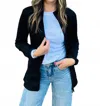 7diamonds Julien Longline Full-zip Jacket In Black In Black