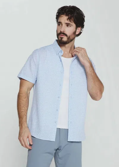 7diamonds Kai Short Sleeve Shirt In Dusty Blue