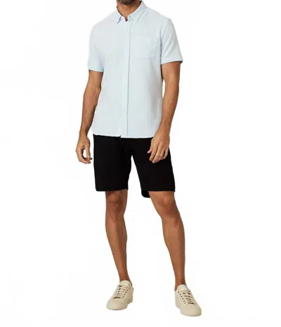 7DIAMONDS KEATON SHORT SLEEVE BUTTON DOWN SHIRT IN BLUE