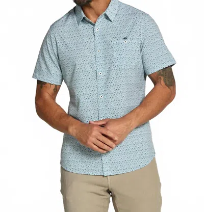 7diamonds Leandro Short Sleeve Shirt Top In Seafoam In Multi