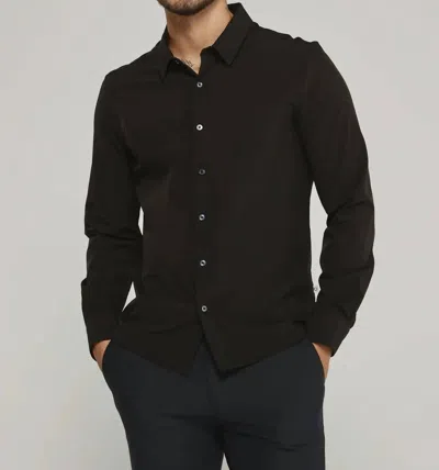 7diamonds Liberty Long Sleeve Shirt In Black In Brown