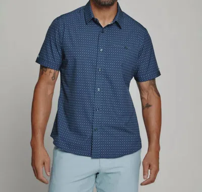 7diamonds Medina Short Sleeve Shirt In Navy In Blue