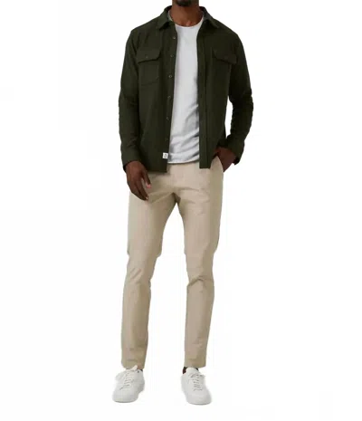 7diamonds Men's Generation Long Sleeve Solid Shirt In Khaki Olive In Black
