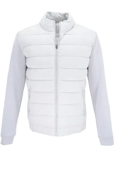 7diamonds Men's Padded Jacket In Platinum In White
