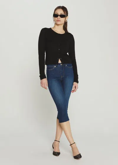 7diamonds Mira Button Front Cardigan In Black