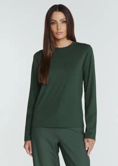 7diamonds Modal Long Sleeve Classic T Shirt In Green