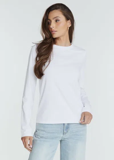 7diamonds Modal Long Sleeve Classic T Shirt In White